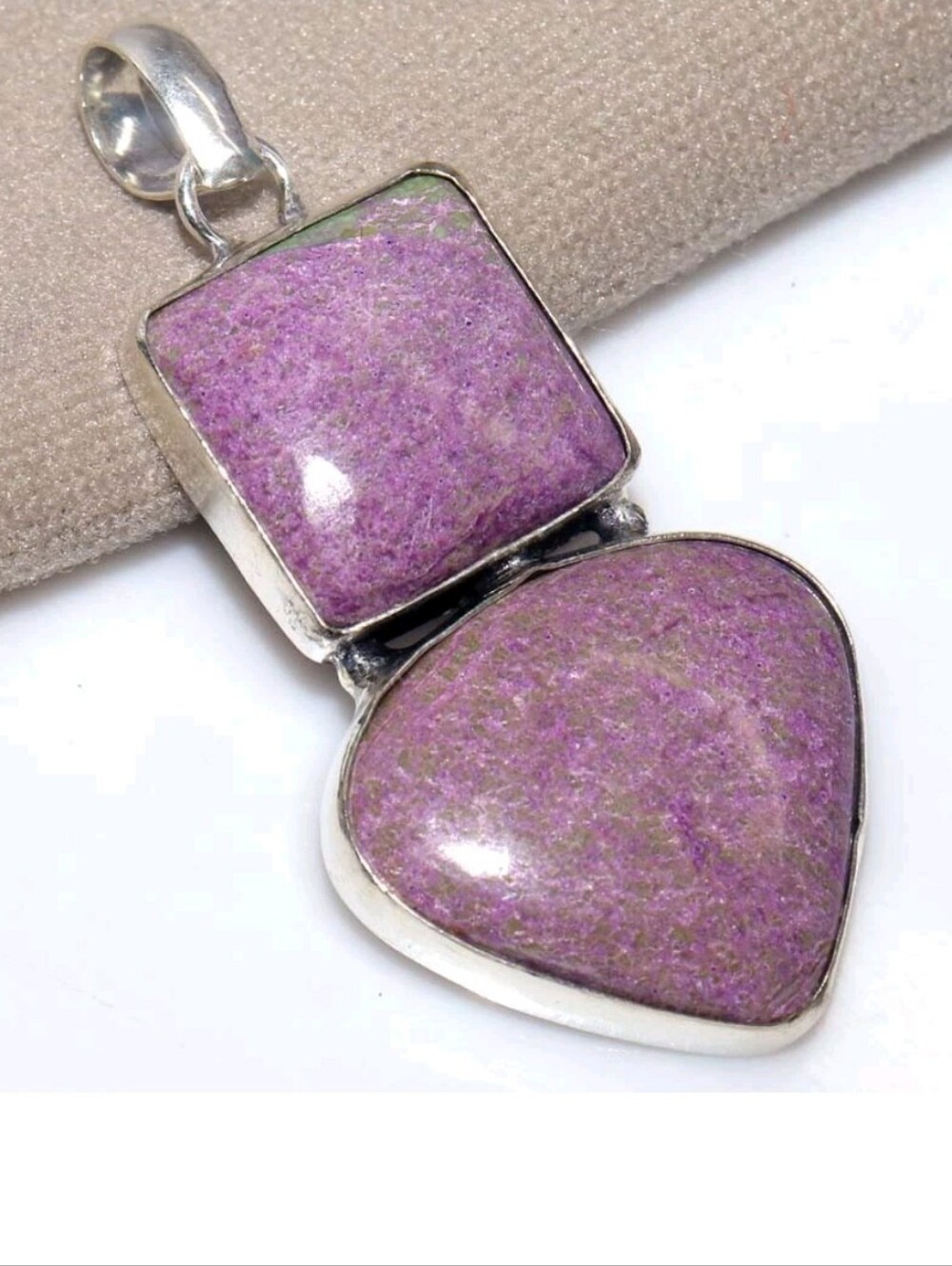Purpurite Gemstone Jewelry 925 Sterling Silver Handmade Pendant Necklace